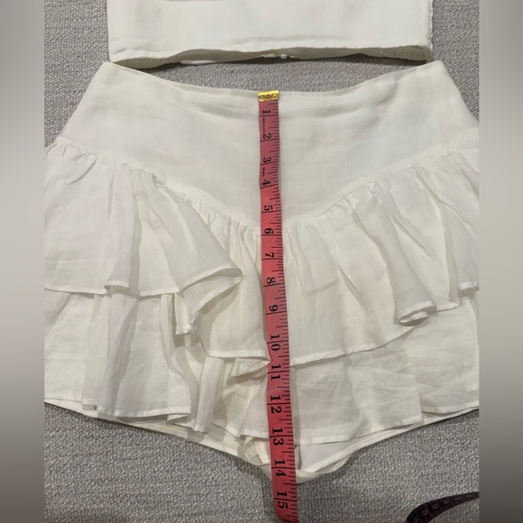 Amanda Uprichard x Revolve Mackey White Ruffle Top & Skort Set (size small) - Picture 8 of 12